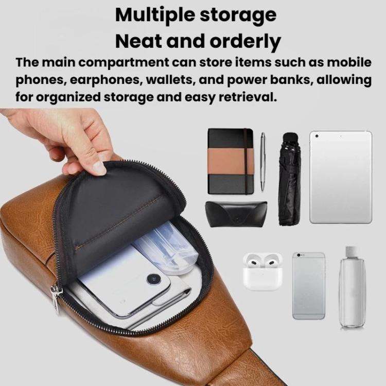 WEIXIER X463 Men Minimalist Chest Bag Lightweight Waterproof Crossbody Bag