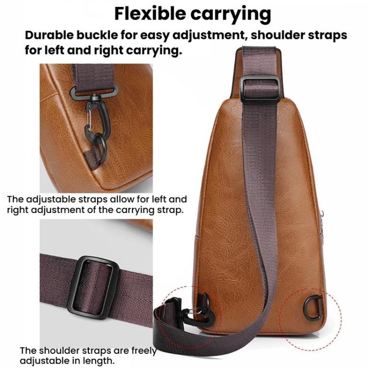 WEIXIER X463 Men Minimalist Chest Bag Lightweight Waterproof Crossbody Bag