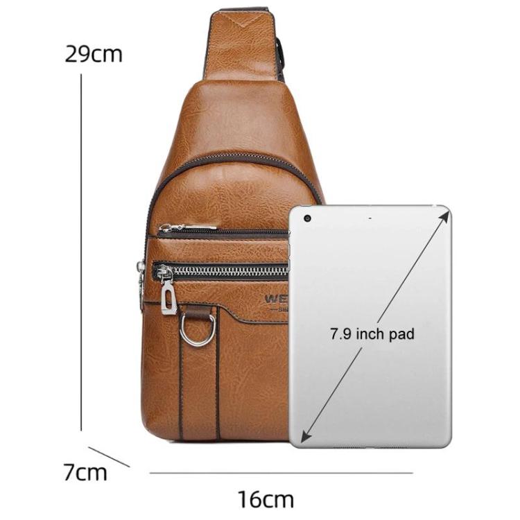 WEIXIER X463 Men Minimalist Chest Bag Lightweight Waterproof Crossbody Bag