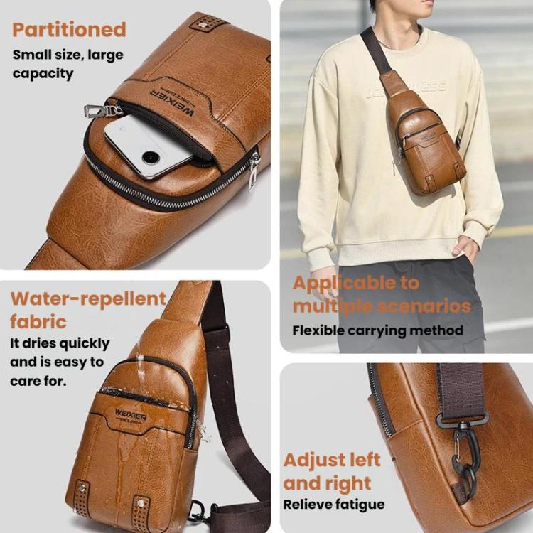 WEIXIER X466 Men Crossbody Chest Bag Casual Water-Resistant Lightweight Backpack