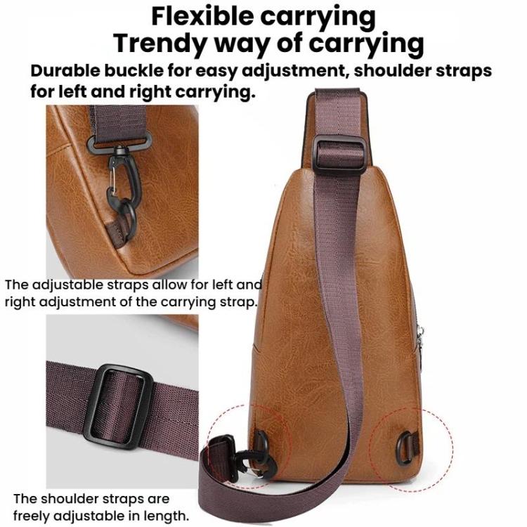 WEIXIER X466 Men Crossbody Chest Bag Casual Water-Resistant Lightweight Backpack