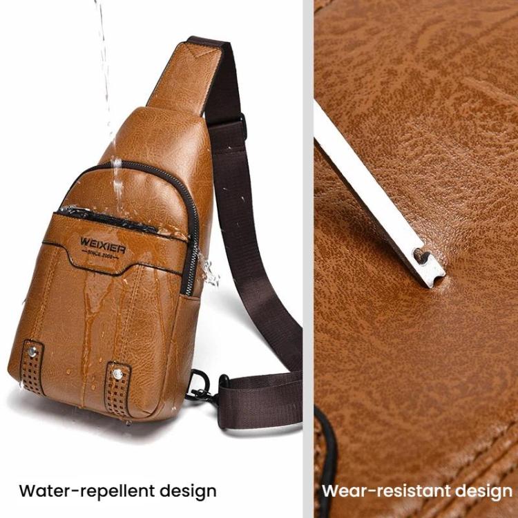 WEIXIER X466 Men Crossbody Chest Bag Casual Water-Resistant Lightweight Backpack