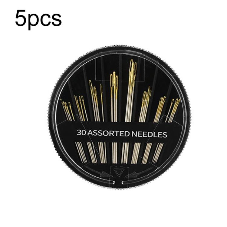 5pcs 30 in 1 Household Hand Sewing Needle Disc Box