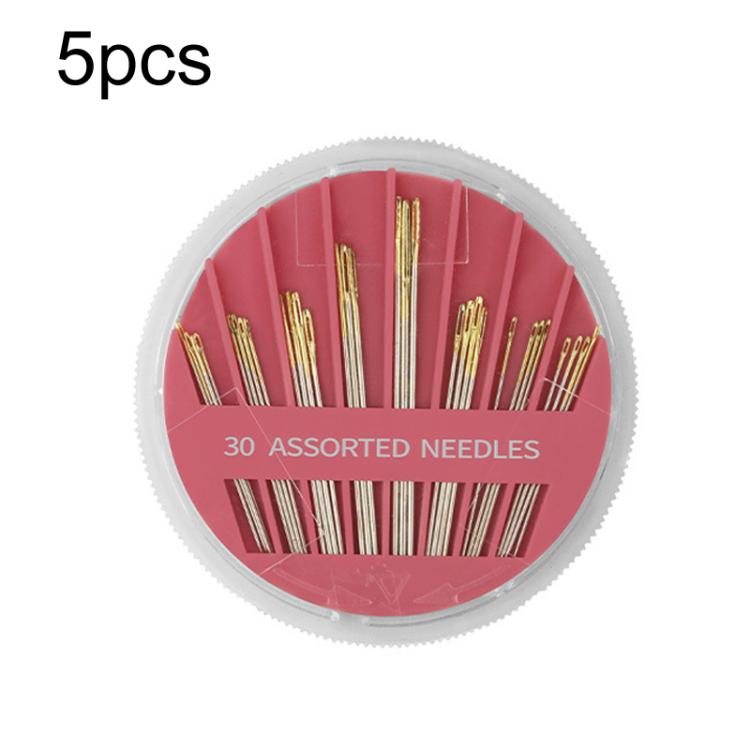 5pcs 30 in 1 Household Hand Sewing Needle Disc Box
