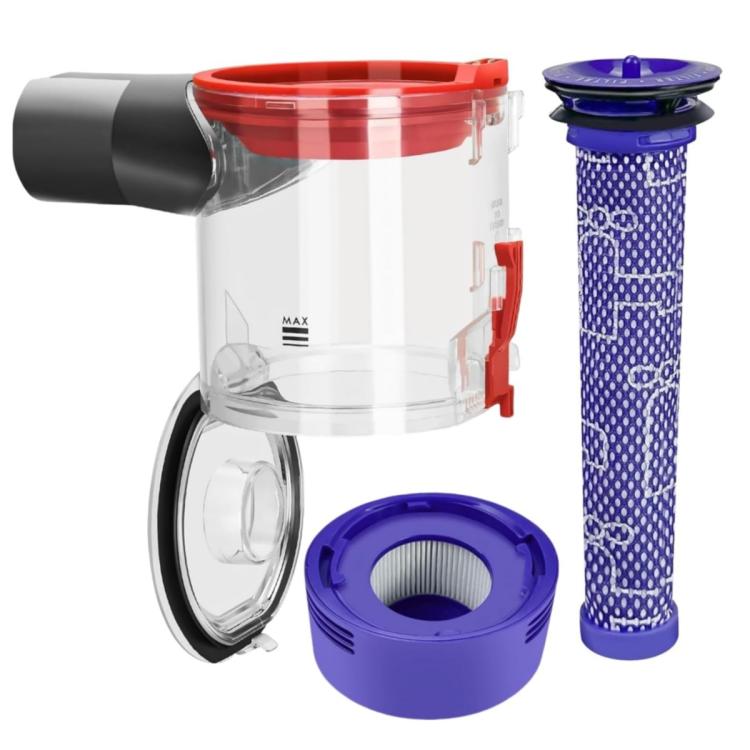 Dust Bin & Pre/Post Filters For Dyson V7 V8 SV10 SV11 Vacuum Cleaners, Dust Bin & Pre/Post Filters