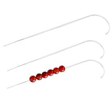 10pcs DIY Open-Shaped Curved Lead Thread Beading Needle, 9CM, 10CM