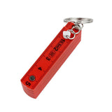 0.5m 10-fold Drawing Measuring Plastic Folding Ruler Portable Keychain
