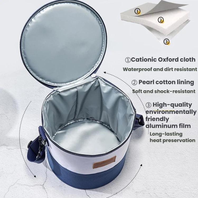 Thickened Bucket Insulated Bag Camping Picnic Insulated Crossbody Ice Bag Bento Lunch Bag