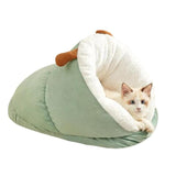 Slipper-Style Cat Ced Winter Warm Semi-Enclosed Thickened Mat, S, M, L