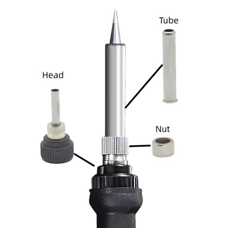 3-in-1 Sleeve Tube for 936 Soldering Iron Handle Replacement Part, With Hole, Without Hole