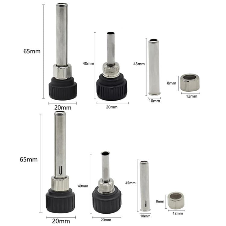 3-in-1 Sleeve Tube for 936 Soldering Iron Handle Replacement Part, With Hole, Without Hole