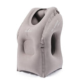 TRAELSKY Travel Airplane Inflatable Pillow Outdoor Lunch Pillow Portable Neck Inflatable Pillow, Gray, Navy, Gray With Pump Bag, Navy With Pump Bag