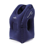 TRAELSKY Travel Airplane Inflatable Pillow Outdoor Lunch Pillow Portable Neck Inflatable Pillow, Gray, Navy, Gray With Pump Bag, Navy With Pump Bag