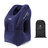 TRAELSKY Travel Airplane Inflatable Pillow Outdoor Lunch Pillow Portable Neck Inflatable Pillow, Gray, Navy, Gray With Pump Bag, Navy With Pump Bag