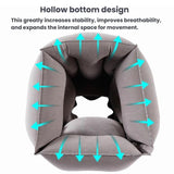 TRAELSKY Travel Airplane Inflatable Pillow Outdoor Lunch Pillow Portable Neck Inflatable Pillow, Gray, Navy, Gray With Pump Bag, Navy With Pump Bag