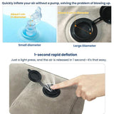 TRAELSKY Travel Airplane Inflatable Pillow Outdoor Lunch Pillow Portable Neck Inflatable Pillow, Gray, Navy, Gray With Pump Bag, Navy With Pump Bag
