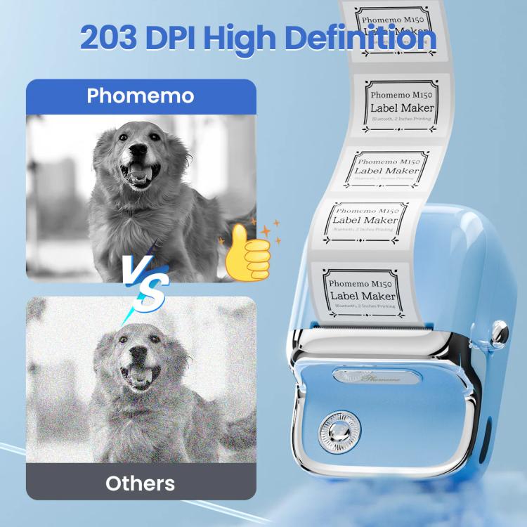 Phomemo M150 Bluetooth Thermal Printer Rechargeable Inkless Barcode Label Maker