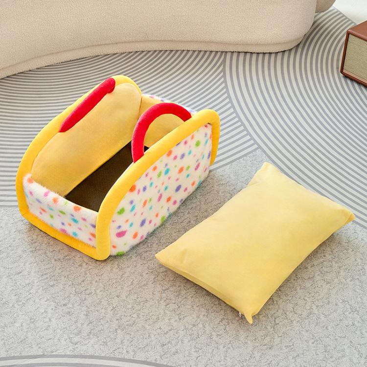 Winter Semi-Enclosed Warm Portable Cat Bed, S, M, L