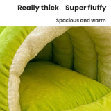 Thickened Warm Semi-Enclosed Cat Bed for Winter, 36x36x32cm, 48x40x38cm, 55x50x36cm