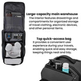 BANGE BG-8079 Multifunctional Large-Capacity Rolling Backpack Men Business Commuting Backpack