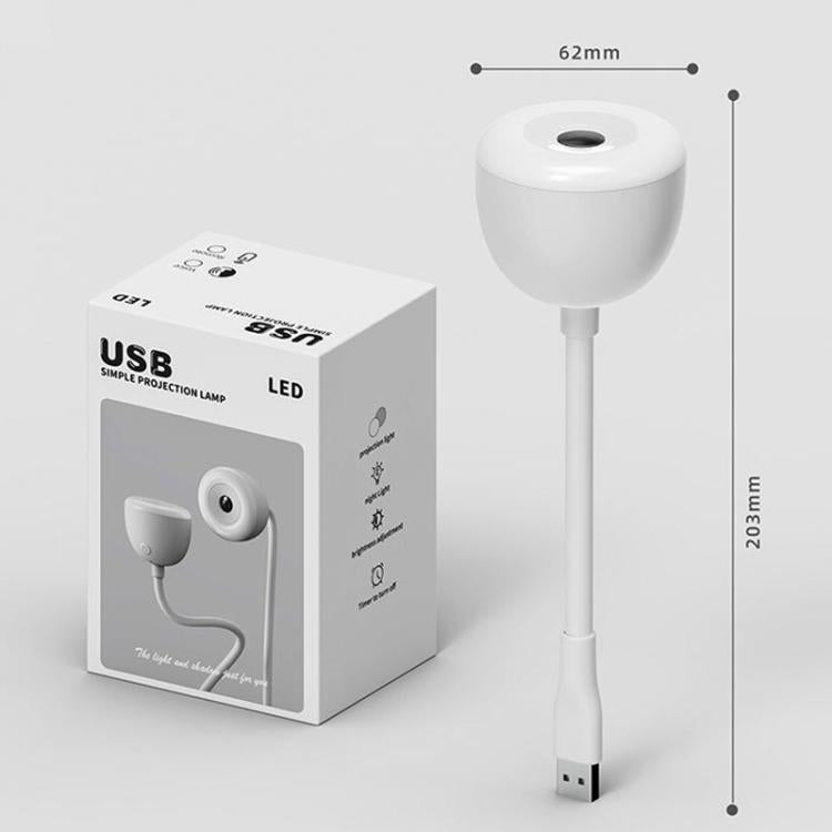 USB Moon Projection Night Light with Flexible Hose Adjustable Ambient Lamp & Remote Control