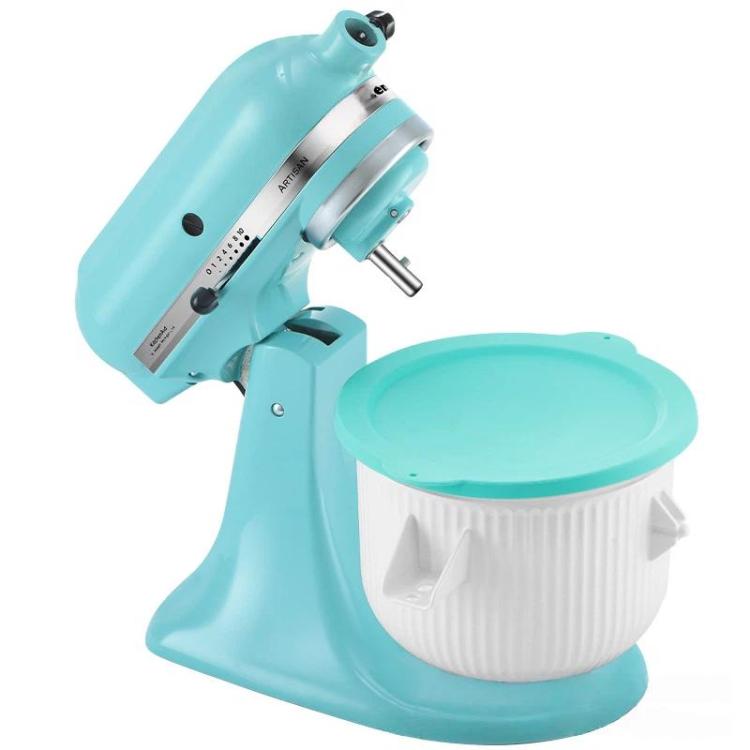 Silicone Lid For KitchenAid Mixer Bowls Compatible With 4.5QT & 5QT Stainless Steel Bowls + Freezer Bowl, Silicone Lid