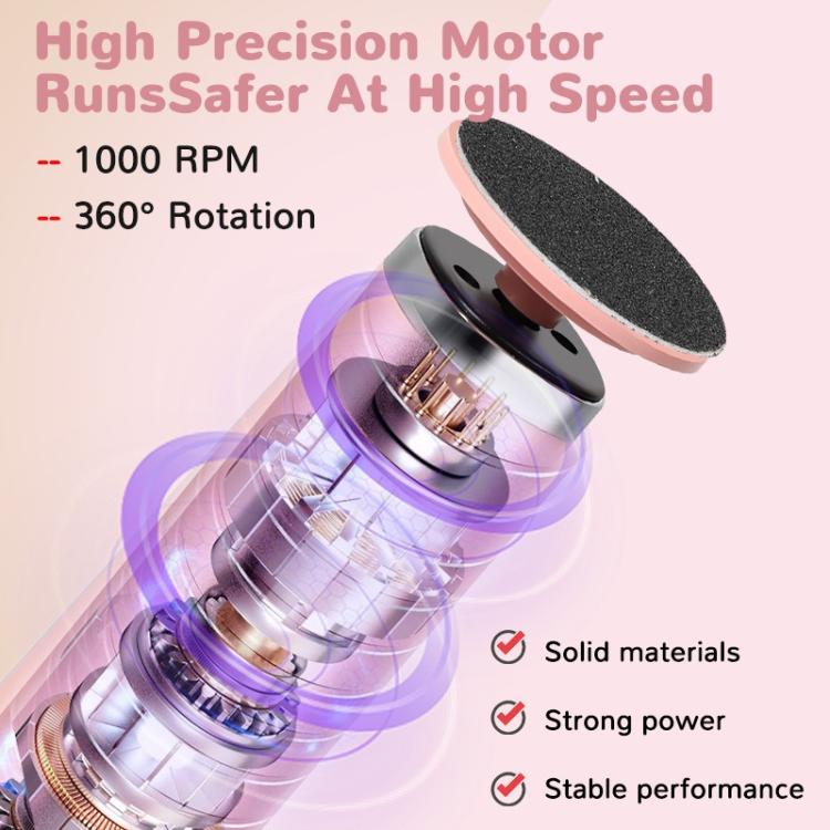 Electric Foot File with Forward/Reverse Rotation 6-Speed Exfoliator for Calluses