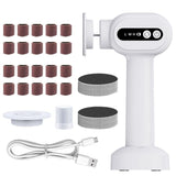 Pistol Grip Electric Callus Remover With LCD Screen Rechargeable 6 Speed Settings Portable Pedicure Tool