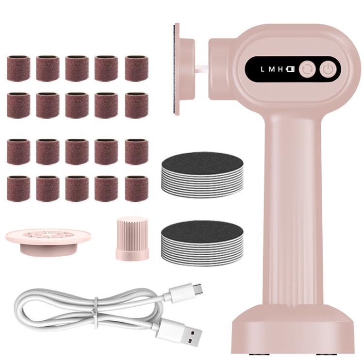 Pistol Grip Electric Callus Remover With LCD Screen Rechargeable 6 Speed Settings Portable Pedicure Tool