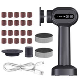 Pistol Grip Electric Callus Remover With LCD Screen Rechargeable 6 Speed Settings Portable Pedicure Tool