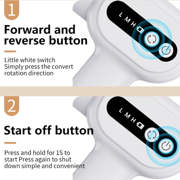 Pistol Grip Electric Callus Remover With LCD Screen Rechargeable 6 Speed Settings Portable Pedicure Tool