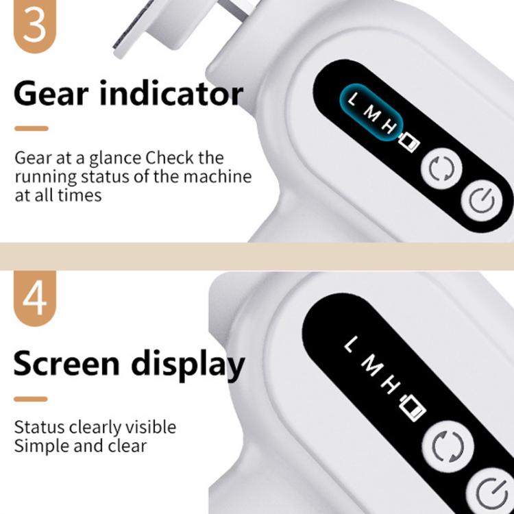 Pistol Grip Electric Callus Remover With LCD Screen Rechargeable 6 Speed Settings Portable Pedicure Tool