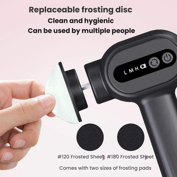 Pistol Grip Electric Callus Remover With LCD Screen Rechargeable 6 Speed Settings Portable Pedicure Tool