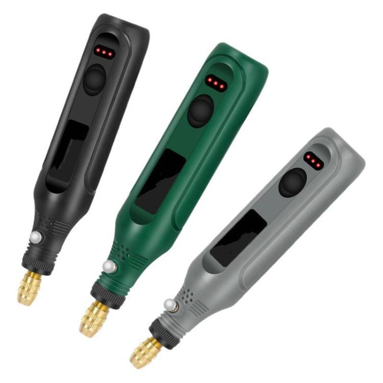 Rechargeable Electric Grinding Pen Kit 3-Speed Adjustable Cordless Engraver with LED Indicator