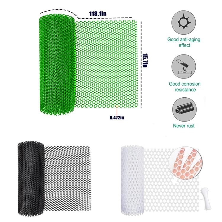 40x300cm Hexagonal Plastic Fence Gardening Flower Poultry Enclosure