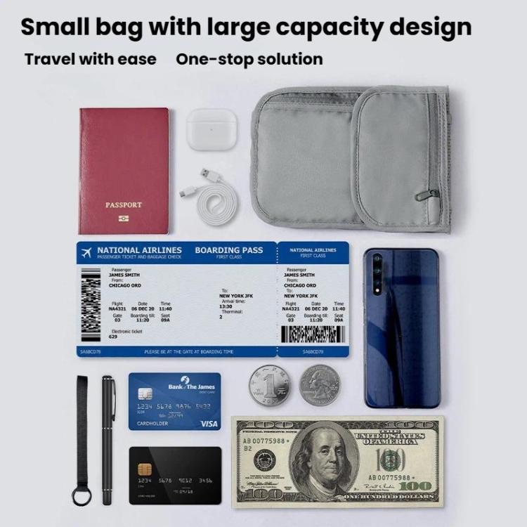 Multi-Function RFID Anti-Theft Waist Pack Passport Phone ID Crossbody Small Hanging Bag