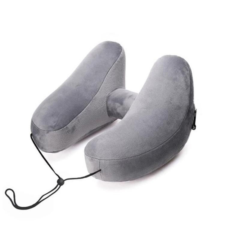 Travel H-shaped Inflatable Pillow Car Long-distance Airplane Nap Neck Pillow, With Hat Navy, With Hat Gray, With Hat Khaki, Pink, Navy, Gray