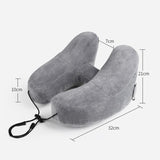Travel H-shaped Inflatable Pillow Car Long-distance Airplane Nap Neck Pillow, With Hat Navy, With Hat Gray, With Hat Khaki, Pink, Navy, Gray