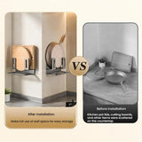 Wall-Mounted Pot Lid Holder & Cutting Board Organizer No Drill Kitchen Storage with Detachable Drip Tray