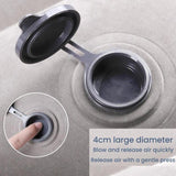 TRAELSKY Flocking PVC Inflatable Footstool Airplane Train Car Footrest Office Nap Footrest With Inflatable Bag, 2 Layer, 3 Layer, Adjustable Height Dual Valve