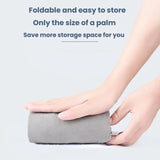 TRAELSKY Flocking PVC Inflatable Footstool Airplane Train Car Footrest Office Nap Footrest With Inflatable Bag, 2 Layer, 3 Layer, Adjustable Height Dual Valve