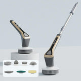 7 In 1 Extendable Electric Cleaning Brush Multi-Surface Scrubber for Bathroom, Stove, Car & Tile