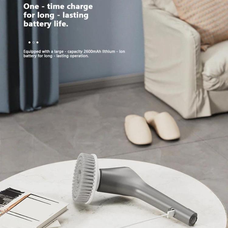 7 In 1 Extendable Electric Cleaning Brush Multi-Surface Scrubber for Bathroom, Stove, Car & Tile