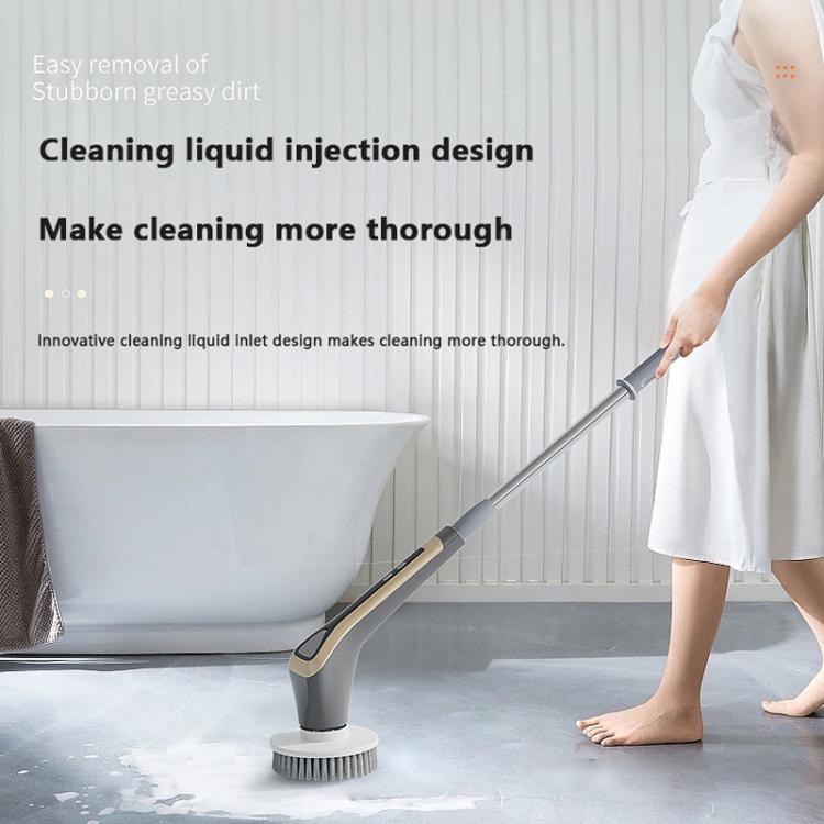 7 In 1 Extendable Electric Cleaning Brush Multi-Surface Scrubber for Bathroom, Stove, Car & Tile