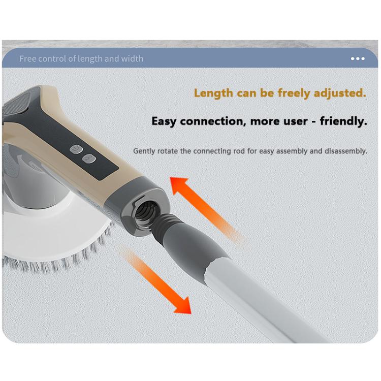 7 In 1 Extendable Electric Cleaning Brush Multi-Surface Scrubber for Bathroom, Stove, Car & Tile