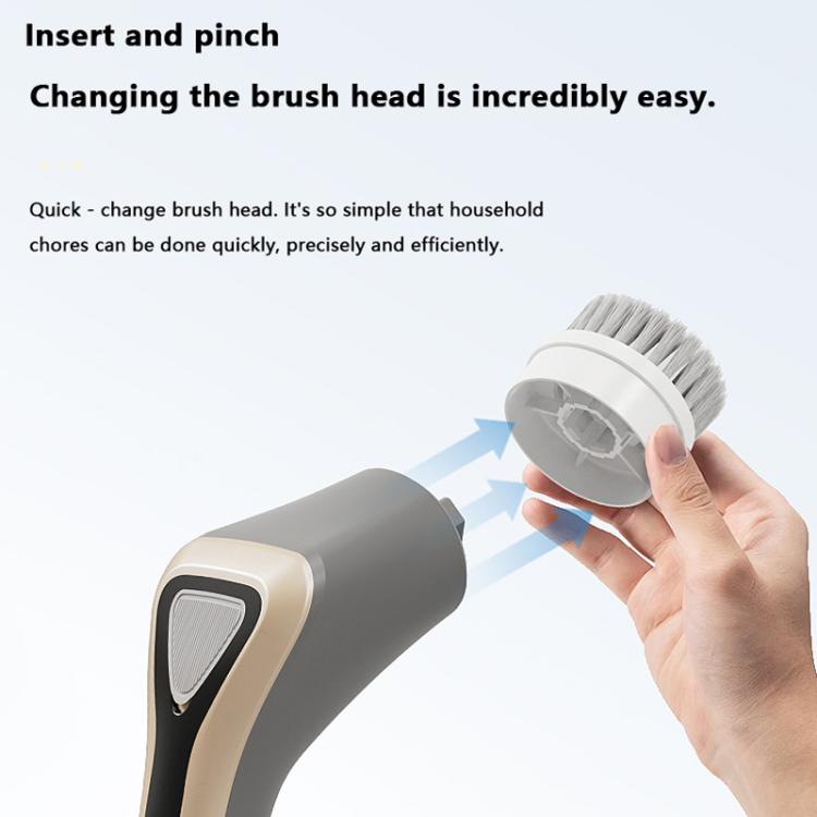 7 In 1 Extendable Electric Cleaning Brush Multi-Surface Scrubber for Bathroom, Stove, Car & Tile