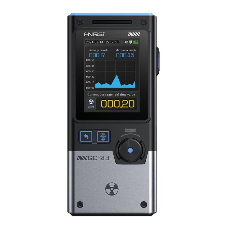 FNIRSI GC-03 3 In 1Electromagnetic Nuclear Radiation Detector For Seafood Environmental Use Black