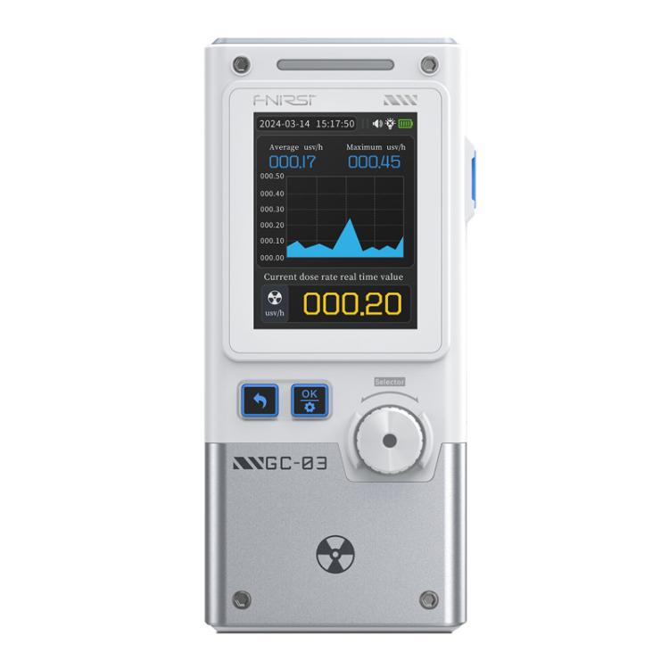 FNIRSI GC-03 3 In 1Electromagnetic Nuclear Radiation Detector For Seafood Environmental Use White