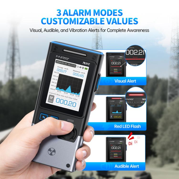 FNIRSI GC-03 3 In 1Electromagnetic Nuclear Radiation Detector For Seafood Environmental Use