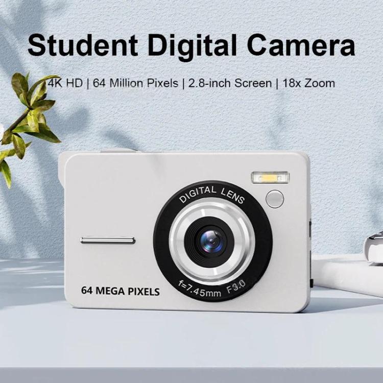CDF6 Entry-Level Digital Camera With 64MP Photo & 4K Video Auto Focus, 2.8-Inch LCD Screen, Built-In Flash